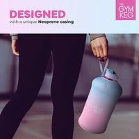 Thumbnail for Insulated Water Bottle 2.2 L Black Neoprene with Carry Handle & Leakproof Cap