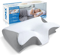 Thumbnail for Memory Foam Cervical Sleeping Pillow, 2 in 1 Ergonomic Contour Orthopedic Pillow for Neck Pain, Contoured Support Pillows for Side Back Stomach Sleepers 3.3 Lb （Gray)