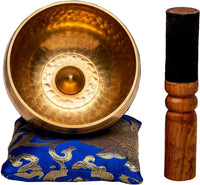Thumbnail for Tibetan Singing Bowl Set by  — Hand Hammered Lingam Meditation Sound Bowl — Yoga, Chakra Balancing, Mindfulness, Stress and Anxiety Relief