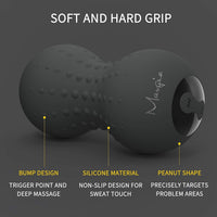 Thumbnail for Heating Vibrating Peanut Massage Ball - 5 Intensity Levels & 1 Heat Mode - Foam Roller Double Lacrosse Ball - Deep Tissue Trigger Point Therapy - Firm, Handheld, Rechargeable (Gray)