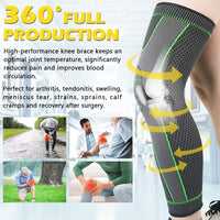Thumbnail for 1 Pair Full Leg Compression Sleeves for Women & Men, Extra Long Leg & Calf Braces Knee Sleeve for Basketball, Football, Running, Working Out, Arthritis