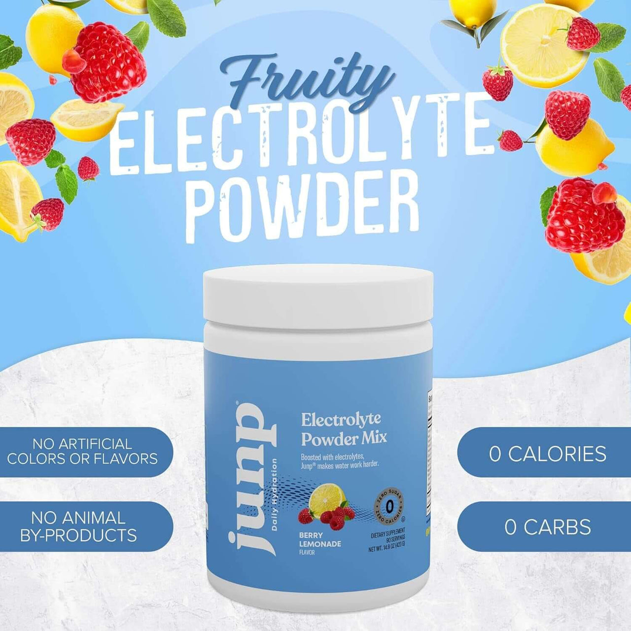 Electrolytes Powder No Sugar No Carbs – Berry Lemonade Keto Electrolyte Drink Mix - Potassium & Salt Hydration Powder Electrolytes - Zero Calorie Sugar Free Electrolyte Powder, 90 Servings