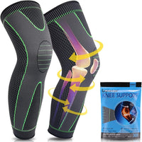 Thumbnail for 1 Pair Full Leg Compression Sleeves for Women & Men, Extra Long Leg & Calf Braces Knee Sleeve for Basketball, Football, Running, Working Out, Arthritis