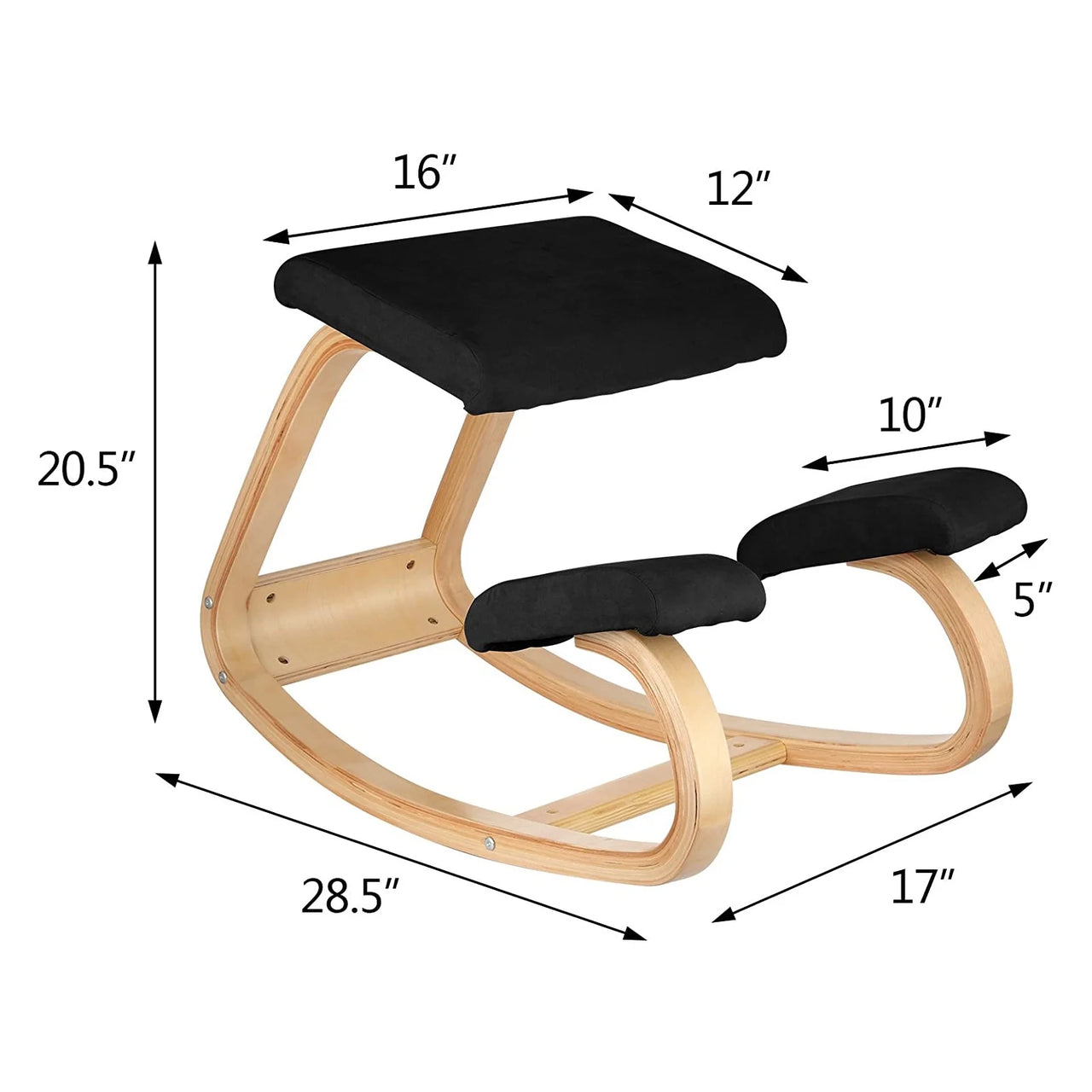 Ergonomic Kneeling Chair Beech Wood Ergonomic Kneeling Office Chair Perfect for Body Shaping and Relieving Stress