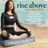 Thumbnail for Meditation Mat Zabuton, Velvet Floor Cushions for Sitting, Meditation Cushions and Pillows with 100% Cotton Insert, Yoga Cushion for Women and Men