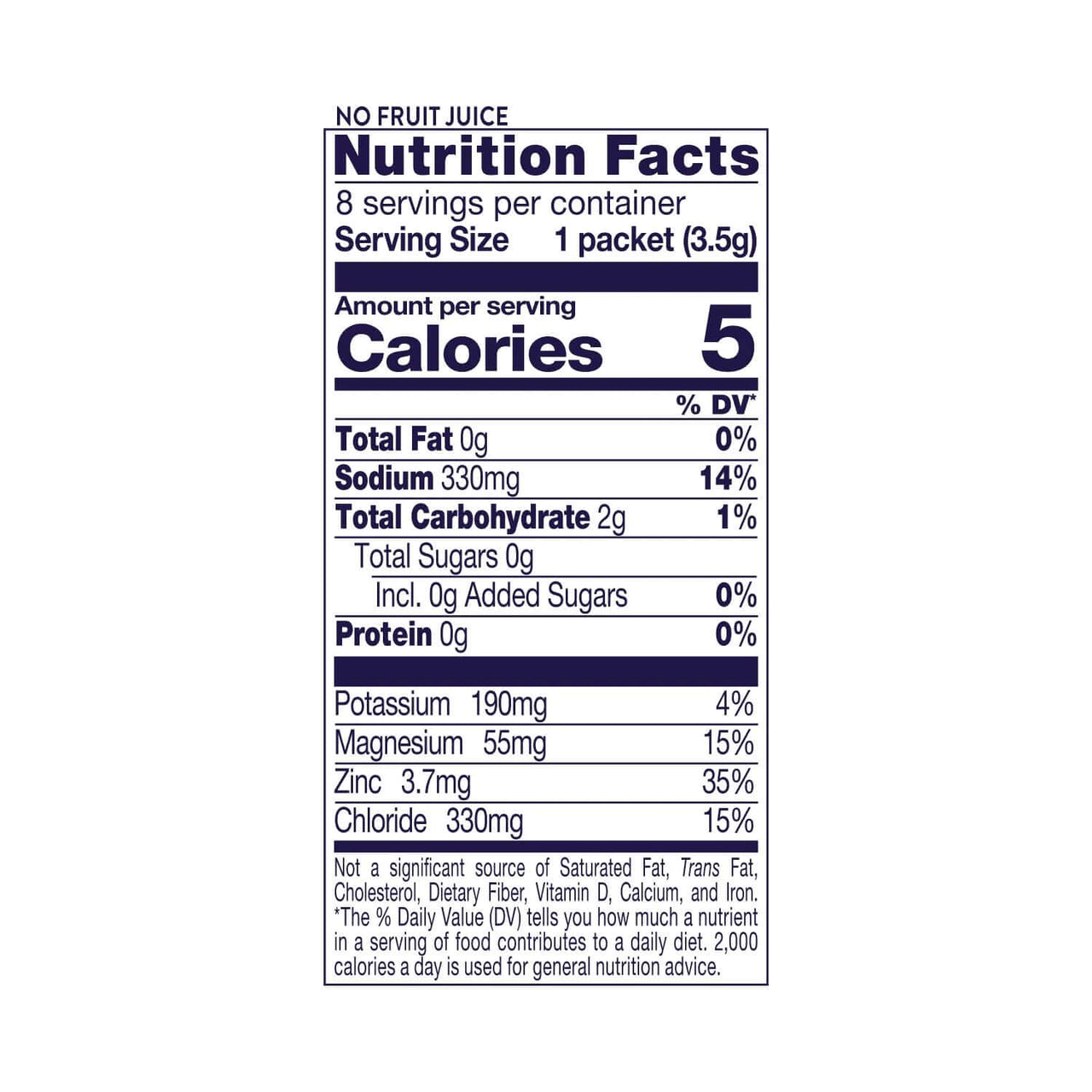 Electrolyte Drink Mix with Zero Sugar, Strawberry, 8 Powder Packets