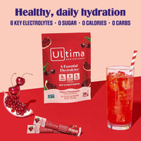Thumbnail for Hydration Electrolyte Drink Mix Packets, Keto Sugar-Free Cherry Pomegranate 20 Ct