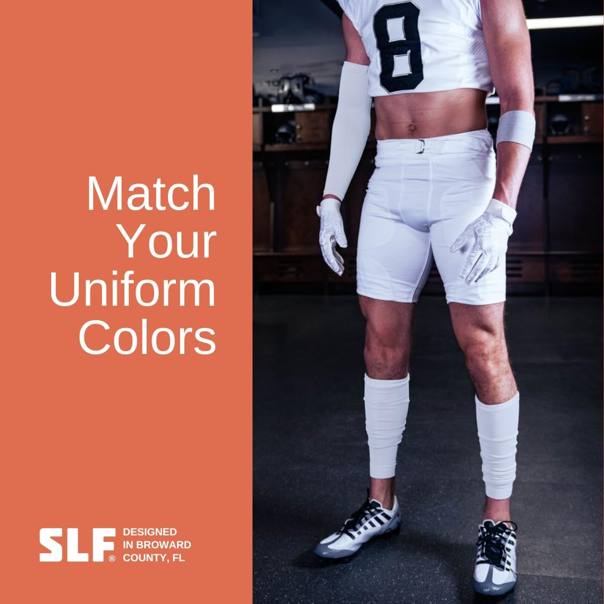 Football Leg Sleeves [1 Pair] - for Adult & Youth - Calf Compression Sleeves for Men and Boys