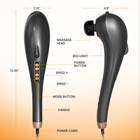 Thumbnail for Rechargeable Handheld Massager, Corded Deep Tissue Shiatsu Massager for Neck, Back, Shoulders, Legs, Relieve Fatigue