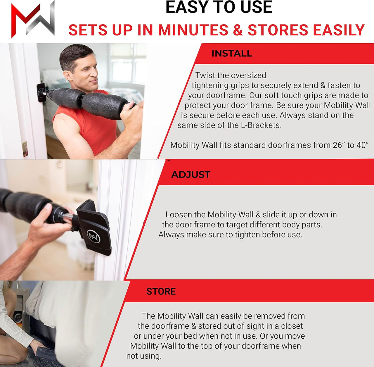 - Stand up Door Mounted Smooth Foam Roller for Soft Tissue Massage & Muscle Recovery for Exercise, Includes 1 Trigger Point Attachments