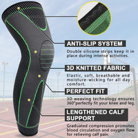 Thumbnail for 1 Pair Full Leg Compression Sleeves for Women & Men, Extra Long Leg & Calf Braces Knee Sleeve for Basketball, Football, Running, Working Out, Arthritis