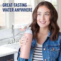 Thumbnail for 20 Oz Rose Premium Stainless Steel Leak Proof Filtered Insulated Water Bottle with Straw