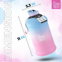 Thumbnail for Insulated Water Bottle 2.2 L Black Neoprene with Carry Handle & Leakproof Cap