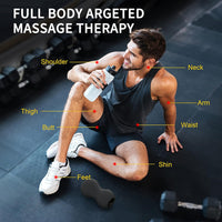 Thumbnail for Heating Vibrating Peanut Massage Ball - 5 Intensity Levels & 1 Heat Mode - Foam Roller Double Lacrosse Ball - Deep Tissue Trigger Point Therapy - Firm, Handheld, Rechargeable (Gray)
