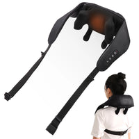Thumbnail for Black Shiatsu Neck Back Kneading Massage, Deep Tissue Relief, Portable and Lightweight