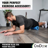 Thumbnail for Cando Blue Marble High Density EVA Foam Roller for Muscle Restoration, Massage Therapy, Sport Recovery, and Physical Therapy. 6