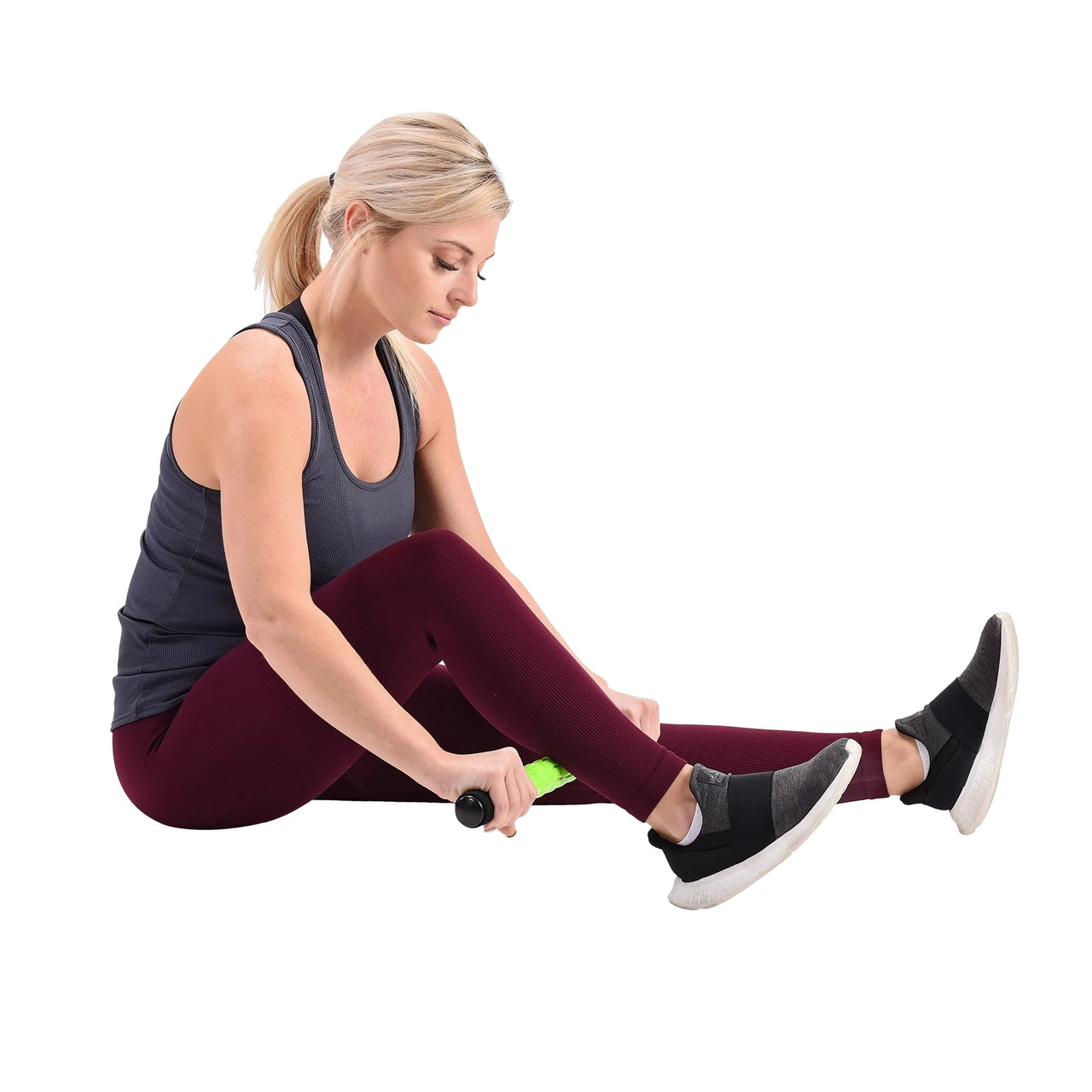 Rolling Massage Stick, Black/Green