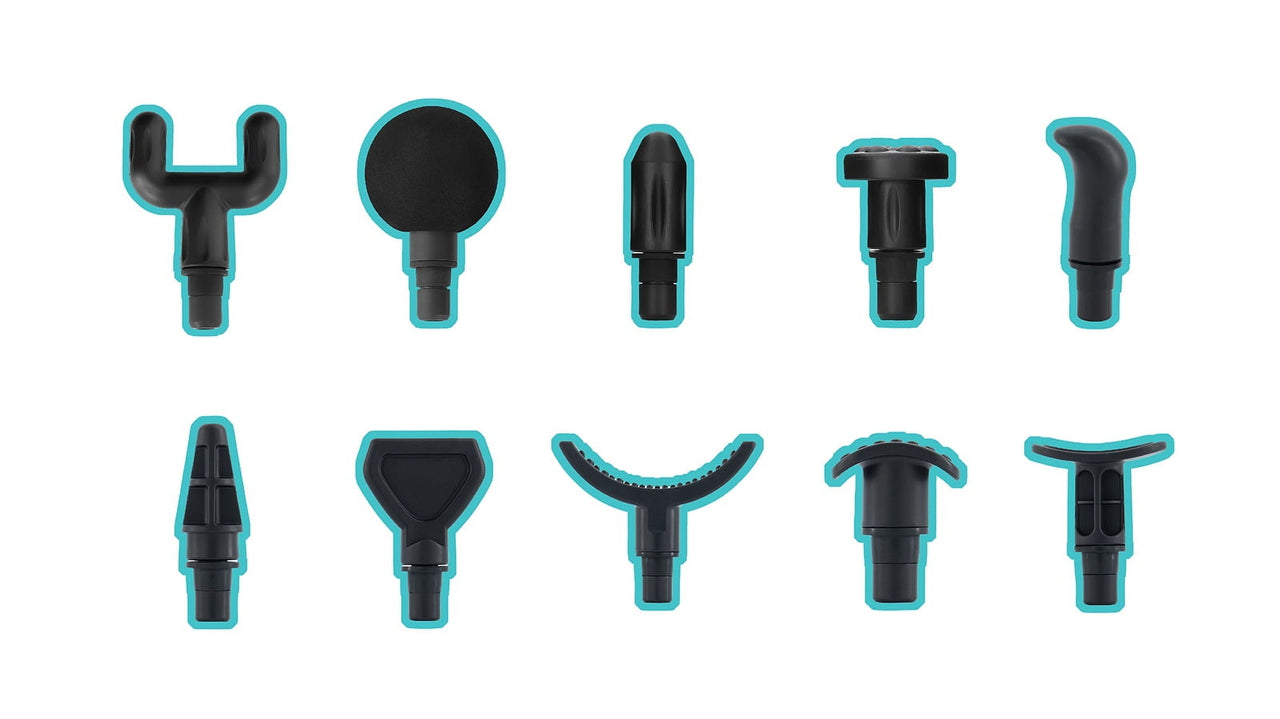 Power Pulse Deep Tissue Percussion Muscle Massager - Touch Control, 3 Modes, 99 Speeds & 10 Attachments