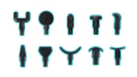 Thumbnail for Power Pulse Deep Tissue Percussion Muscle Massager - Touch Control, 3 Modes, 99 Speeds & 10 Attachments