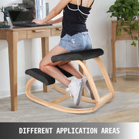 Thumbnail for Ergonomic Kneeling Chair Beech Wood Ergonomic Kneeling Office Chair Perfect for Body Shaping and Relieving Stress