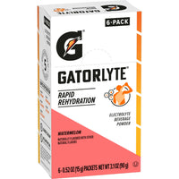 Thumbnail for Gatorlyte Rapid Rehydration Watermelon Flavor, Powdered Energy Drink Mix, 0.52 Oz, 6 Count Packets