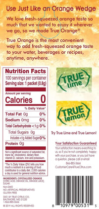 Thumbnail for (100 Packets) True Orange Sugar Free, On-The-Go, Caffeine Free Powdered Drink Mix
