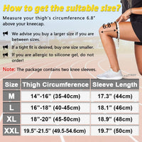 Thumbnail for 1 Pair Full Leg Compression Sleeves for Women & Men, Extra Long Leg & Calf Braces Knee Sleeve for Basketball, Football, Running, Working Out, Arthritis