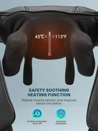 Thumbnail for Black Shiatsu Neck Back Kneading Massage, Deep Tissue Relief, Portable and Lightweight