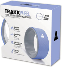 Thumbnail for Sport 12 Inch Foam Roller Yoga Wheel for Back Pain Relief, Stretching, Tissue Massage, and Spinal Alignment, Supports 350 Pounds, Silver & Blue