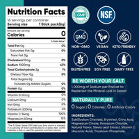 Thumbnail for High Sodium Sugar Free Electrolytes Powder Packet - Hydration Packets with Sodiu