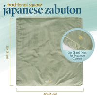 Thumbnail for Meditation Mat Zabuton, Velvet Floor Cushions for Sitting, Meditation Cushions and Pillows with 100% Cotton Insert, Yoga Cushion for Women and Men