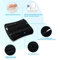 Thumbnail for Seat Cushion and Lumbar Support Pillow for Office Chair, Memory Foam Car Seat Cushions Back Support Pillows, Help Relieve Pain of Back, Lumbar, Tailbone and Sciatic Nerve (Black)
