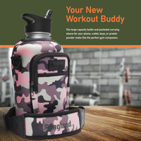 Thumbnail for Half Gallon 64Oz Water Bottle with Straw Lid Filter System + Carrying Strap Bag