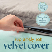 Thumbnail for Meditation Mat Zabuton, Velvet Floor Cushions for Sitting, Meditation Cushions and Pillows with 100% Cotton Insert, Yoga Cushion for Women and Men