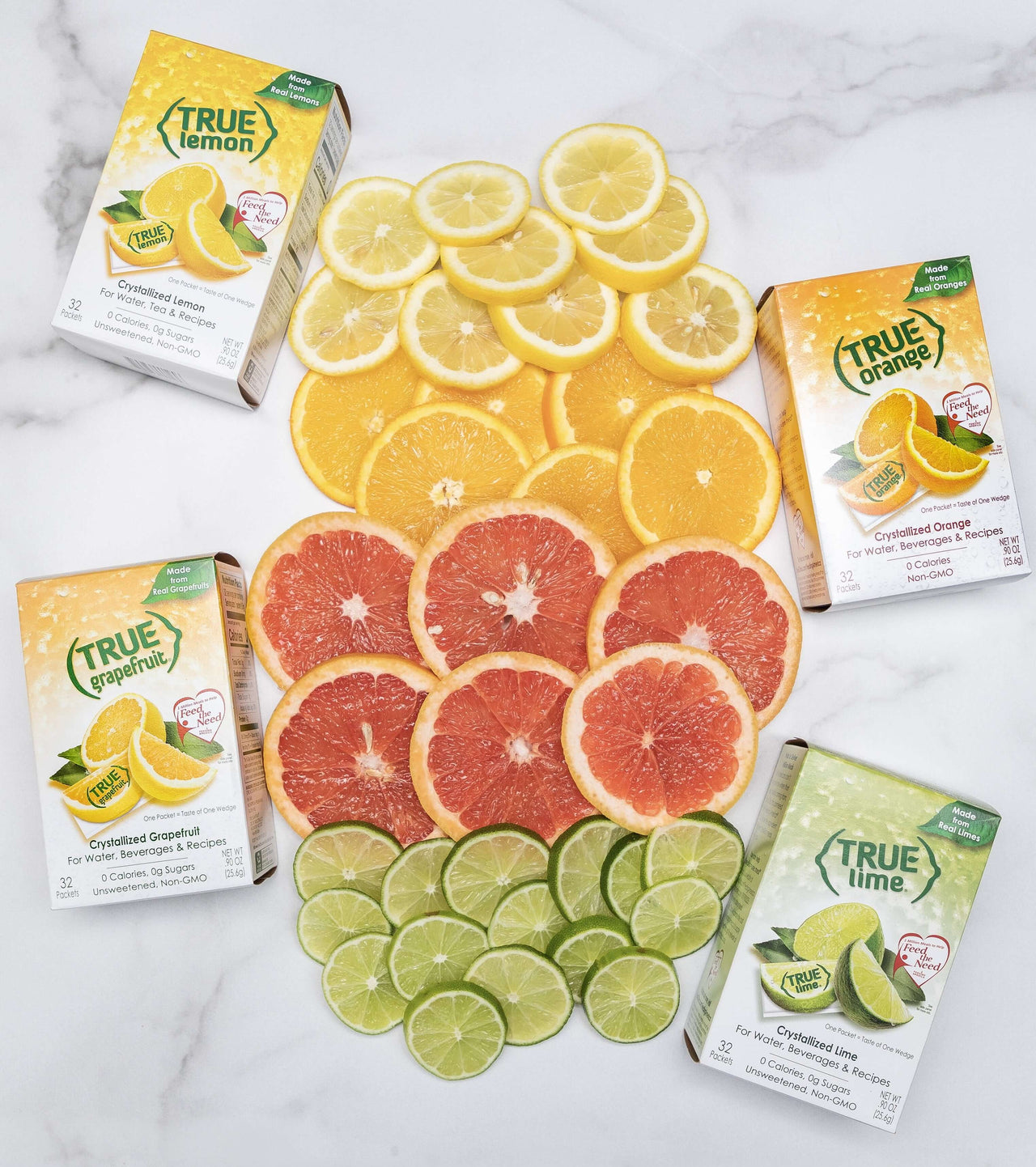 (100 Packets) True Orange Sugar Free, On-The-Go, Caffeine Free Powdered Drink Mix