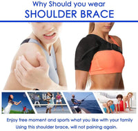 Thumbnail for Shoulder Brace for Torn Rotator Cuff, AC Joint Pain Relief - Arm Immobilizer Wrap,Recovery Shoulder Brace, Ice Pack Pocket, Stability Strap, Recovery Shoulder Brace, Ice Pack Pocket, Stability Strap